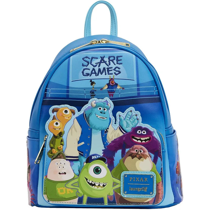 Disney Inside Out Sadness Cartoon Mini PU Leather Backpack Cute Girl Storage Bag