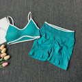 Peach Buttock Yoga Set Women Gym Seamless Suspender Bra High Waist Hip Lifting Shorts Fitness Set