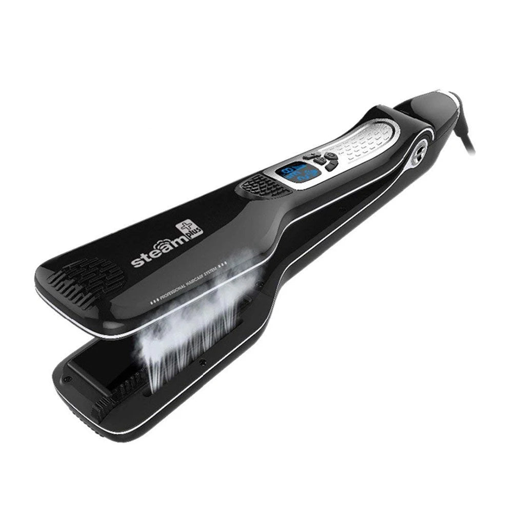 Steam Hair Straightener Brush Ceramic Tourmaline Electric Vapor Flat Iron Professional