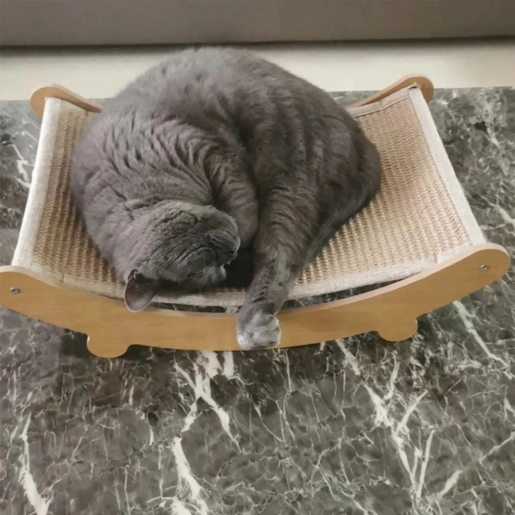 Wooden Cat Scratching Pad Bed Multifunction Wear Resistant Scratch Board for Cats