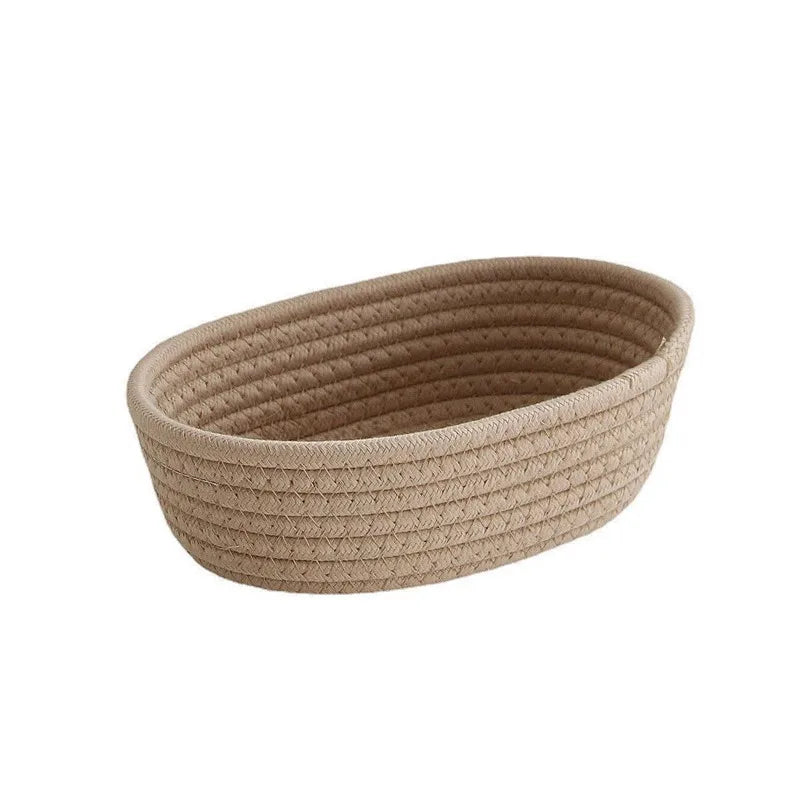 Cotton Rope Woven Storage Basket for Home Desk