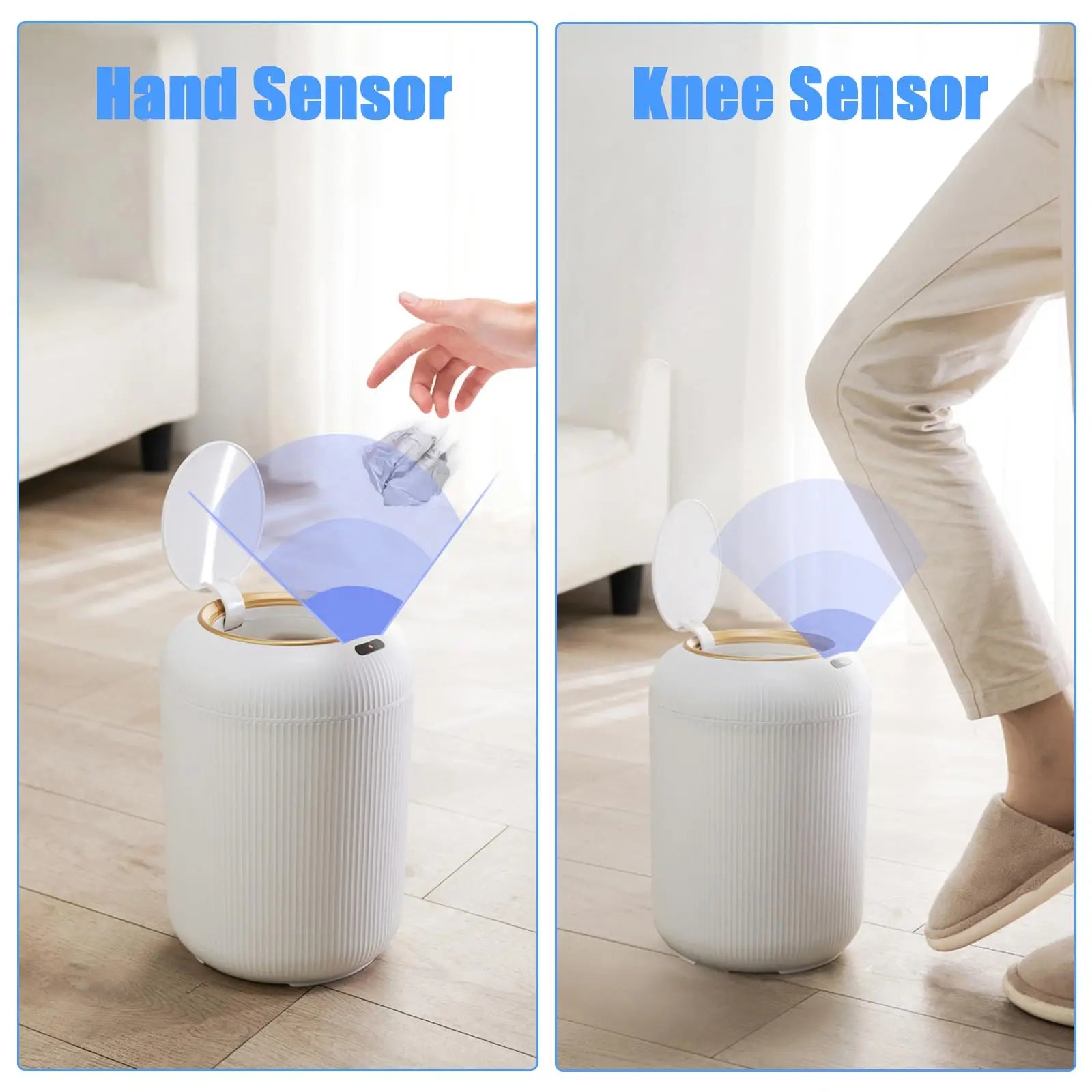 Automatic Sensor Trash Can with Lid Smart Motion Bathroom Kitchen Bin