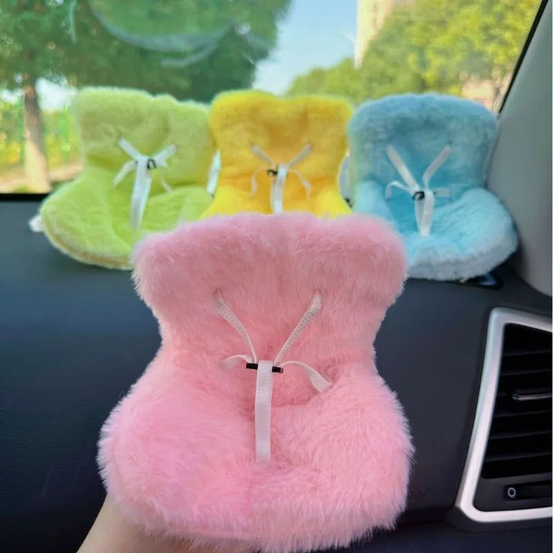 Car Doll Safety Seat Cartoon Style Chair for Labubu Doll Car Interior Decoration