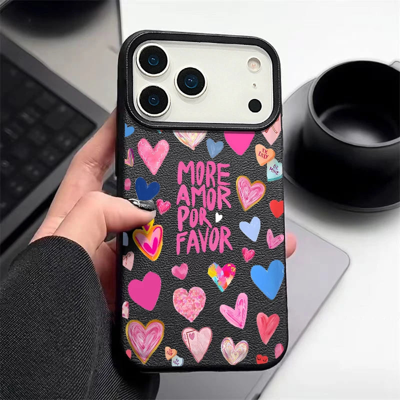 Heart Print Soft iPhone Case