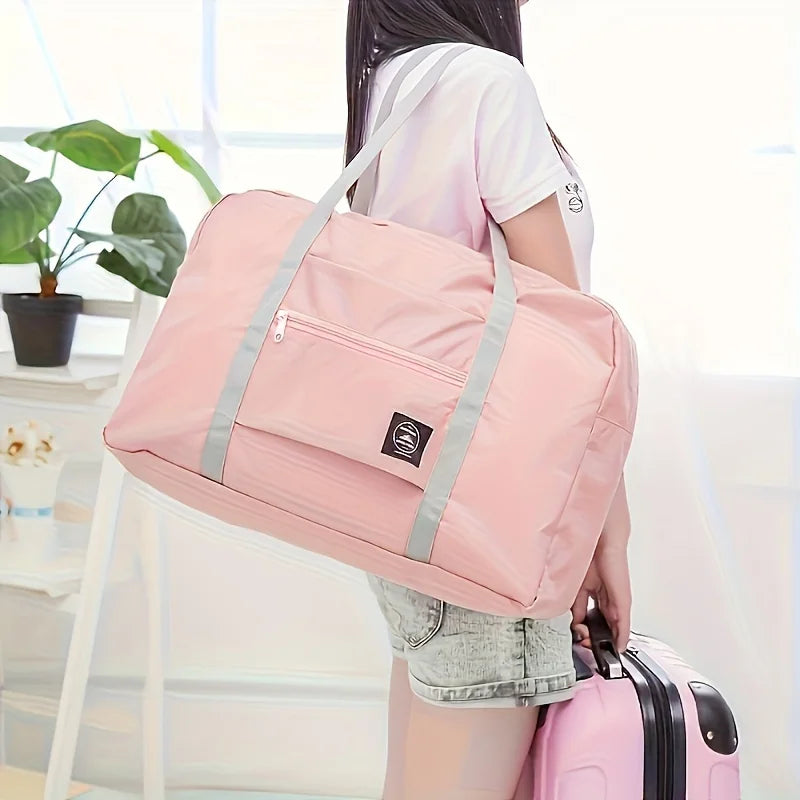Foldable Travel Duffel Bag Carry On Luggage Large Capacity Lightweight Waterproof Weekend Gym Bag Women