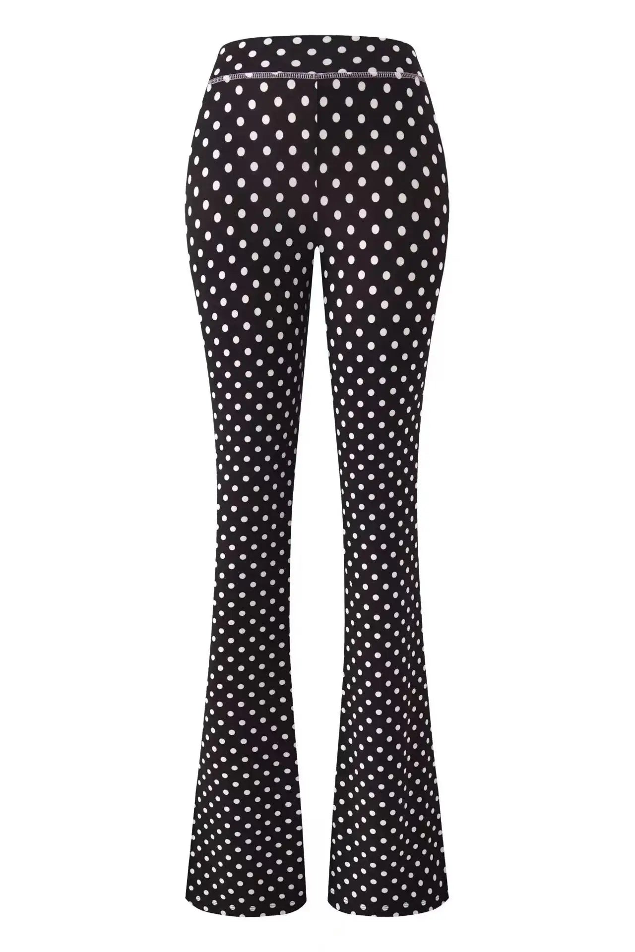 Women Zip Up Long Sleeve Spring Top with Low Waist Flared Pants Two Piece Outfit