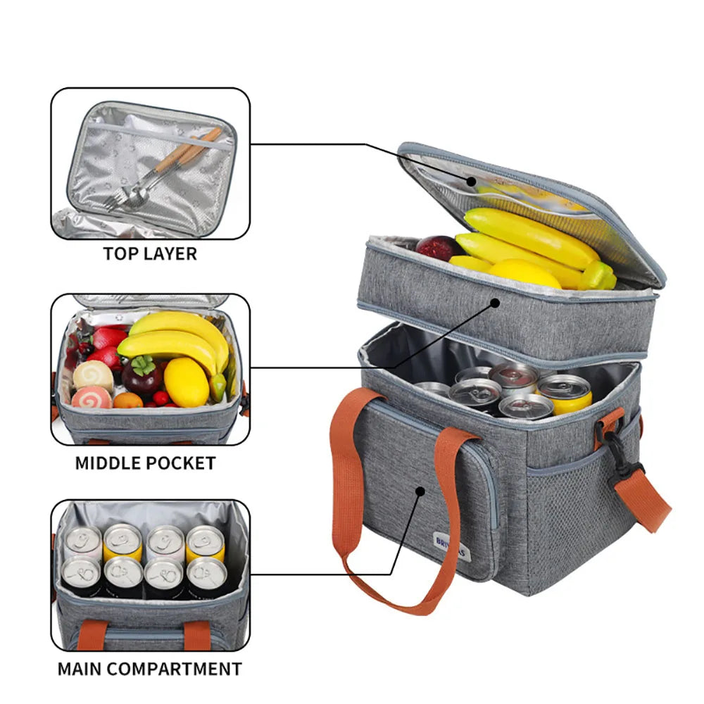 Insulated Lunch Bag Leakproof Collapsible Large Capacity for Work Travel