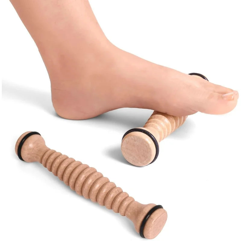 Wooden Foot Massage Roller Deep Tissue Foot Massager Plantar Fasciitis Relief Reflexology Roller Tool