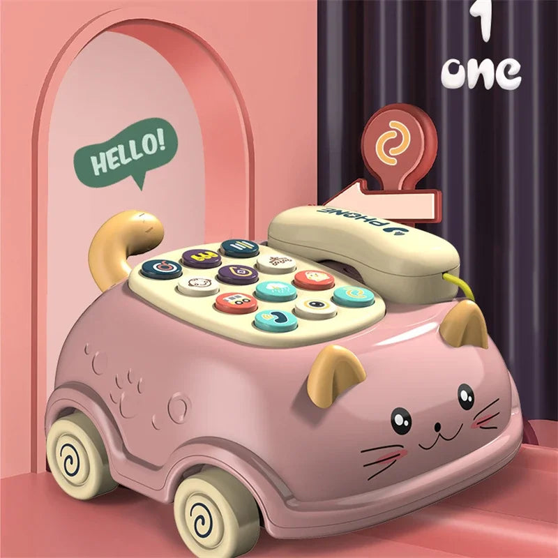 3 in 1 Musical Baby Phone Toy with Lights