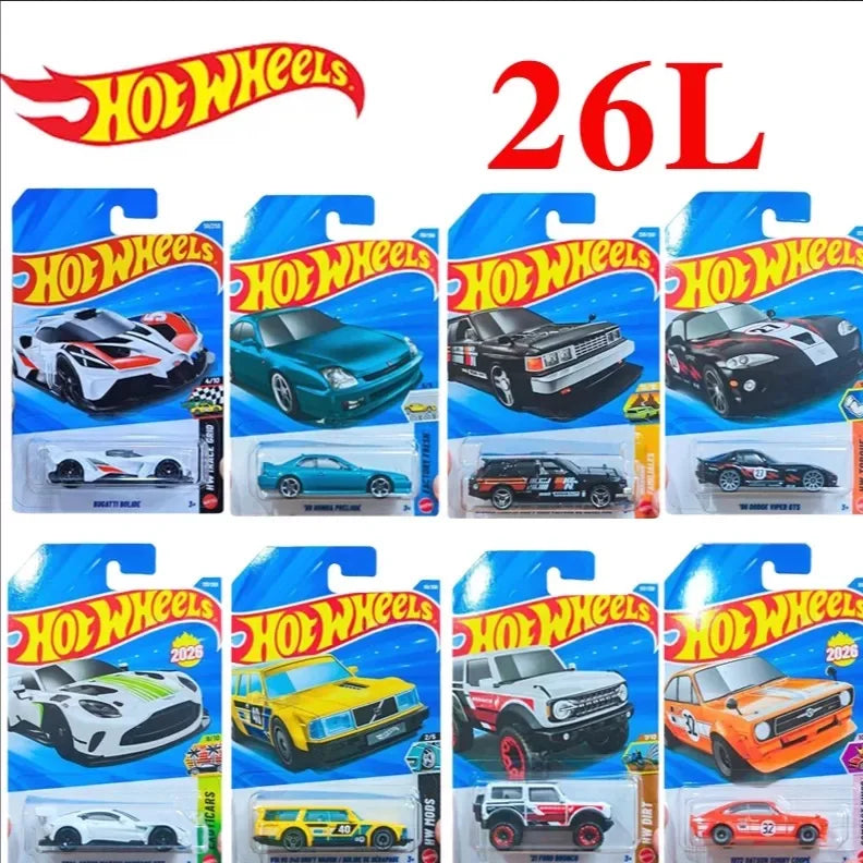 Hot Wheels 2026 L Case 1:64 Diecast Cars Mad Manga Bugatti Bolide Nissan