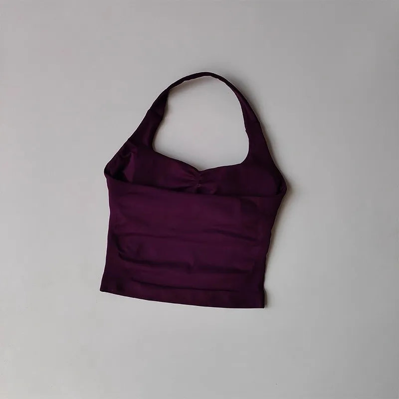 Women Halter Sports Bra Shockproof Yoga Running Fitness Vest