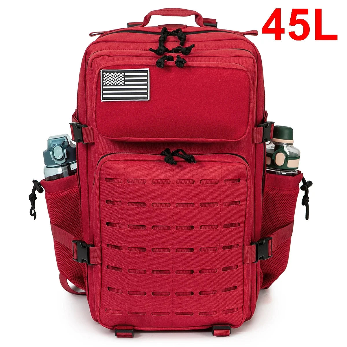 Tactical Backpack 25L 45L Outdoor Survival Hiking Rucksack with Bottle Holder