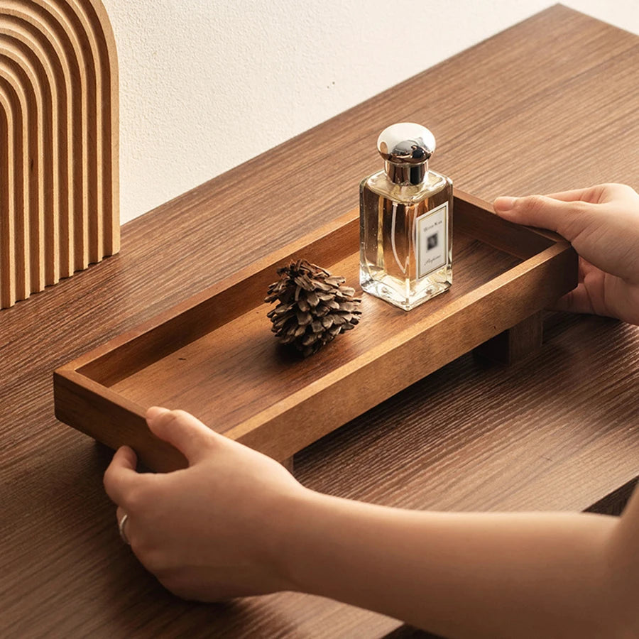 Wooden Tea Tray Gongfu Tea Ceremony Coffee Serving Storage Tray