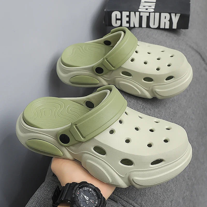 Chunky Thick Sole Clogs Men Women Platform Crocs Style Non Slip EVA Garden Shoes Comfortable Slip On Sandals