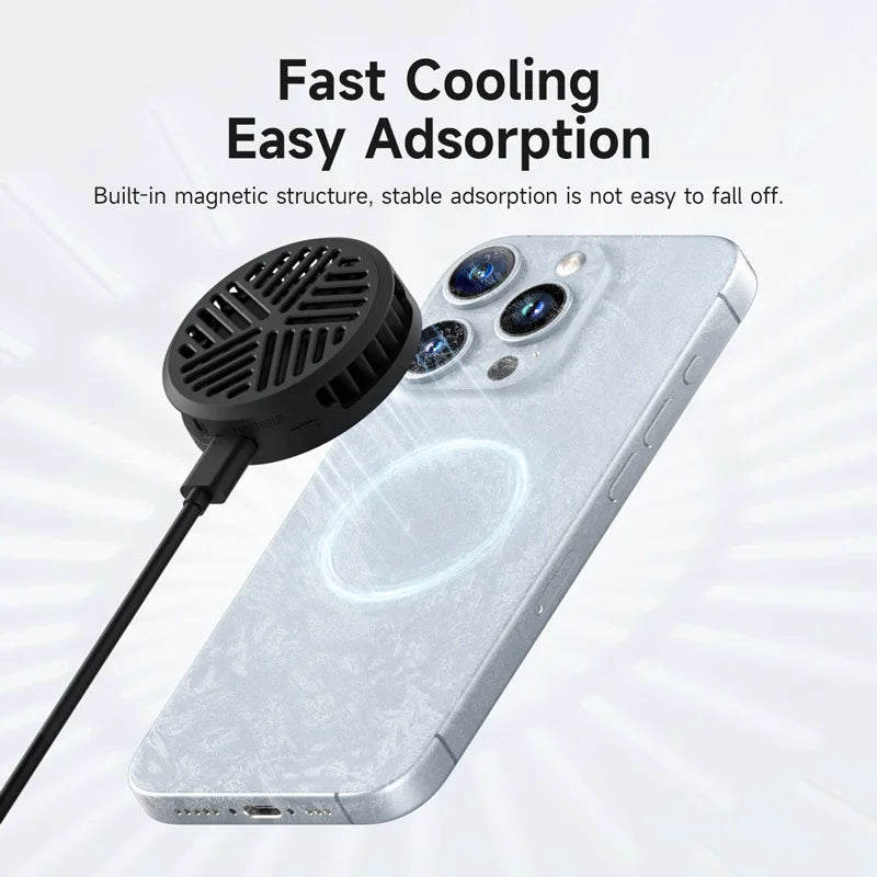 Semiconductor Phone Cooler – Magnetic Cooling Fan for Gaming Phones