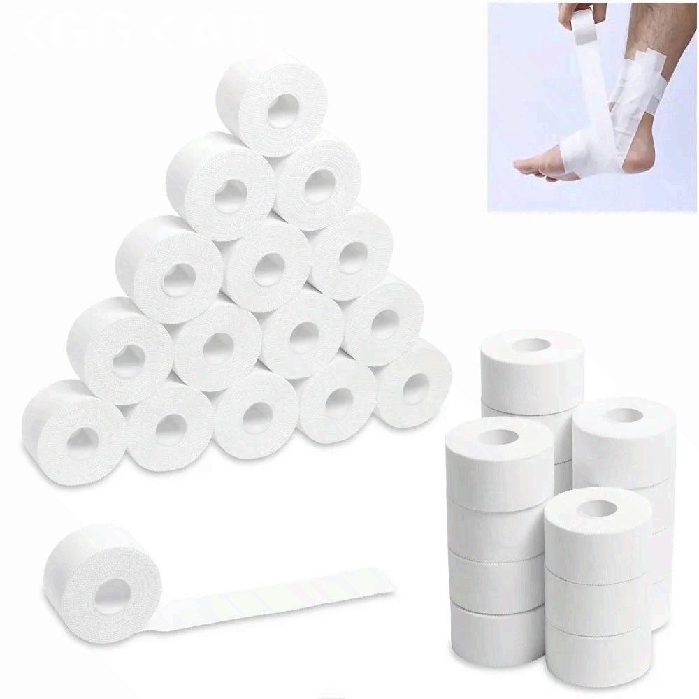Waterproof Cotton Sports Tape Boxing Adhesive Bandage Injury Support Wrap 5 Rolls