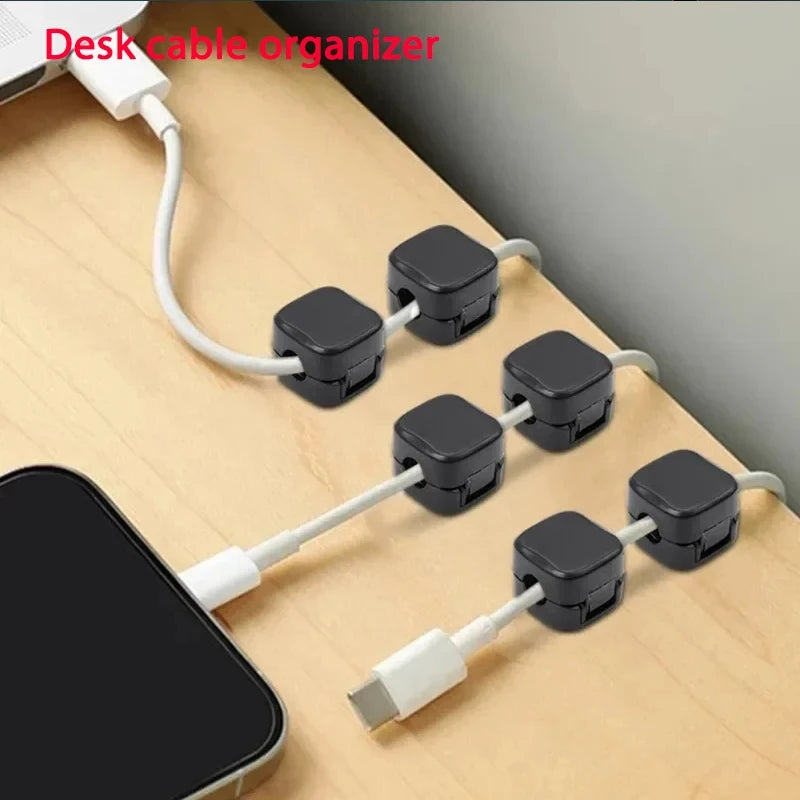 Magnetic Cable Clip Cable Holder Cord Organizer for Desk Office Management