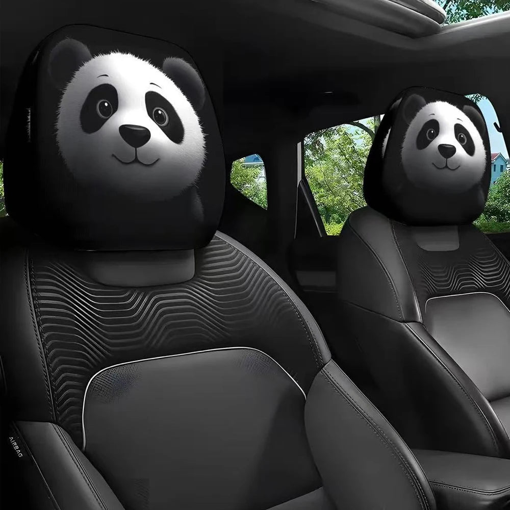 Funny Car Headrest Cover Cartoon Eyes Seat