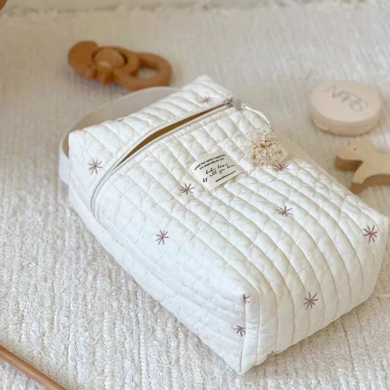 Quilted Baby Diaper Caddy Portable Stroller Nappy Bag Organizer
