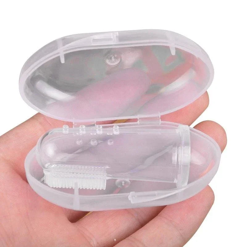 Silicone Pet Finger Toothbrush – Soft Dental Brush for Dogs and Cats