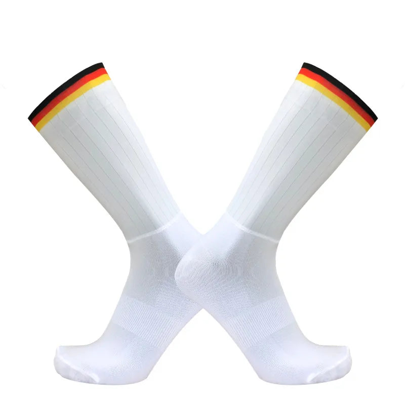 Aero Cycling Anti Slip Silicone Socks Men Breathable Sports Cycling Running Socks