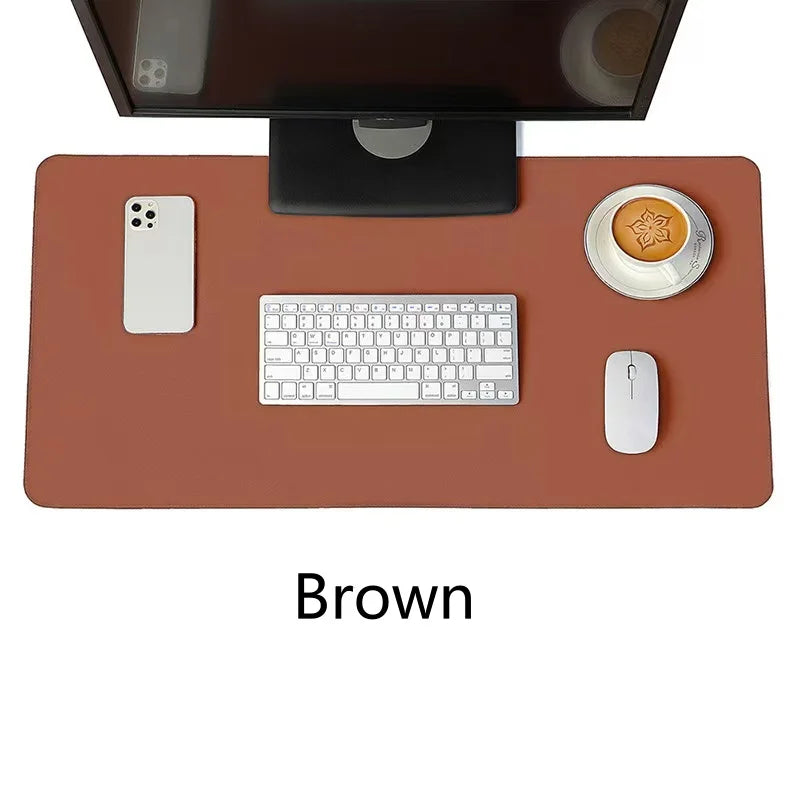 PU Leather Desk Mat Waterproof Non Slip Gaming Mouse Pad Keyboard Pad