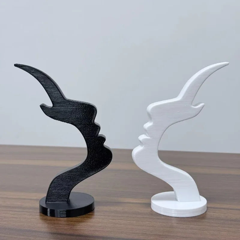 3D Printed Eyeglass Holder Minimalist Human Face Desk Stand for Glasses