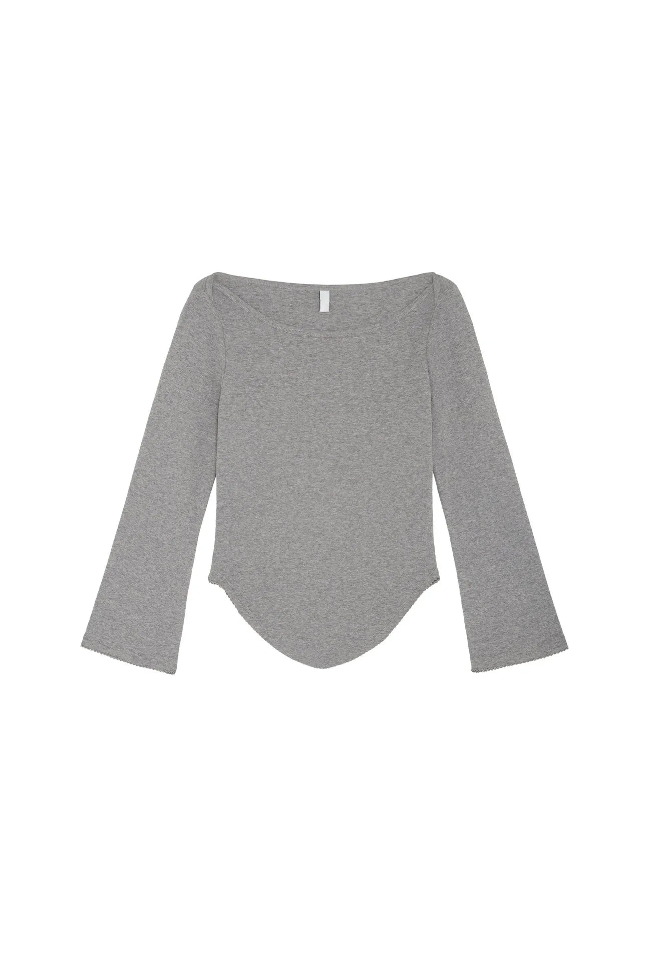 Women 3/4 Sleeve Crew Neck Casual Top V Hem Lace Design Fashion T Shirt