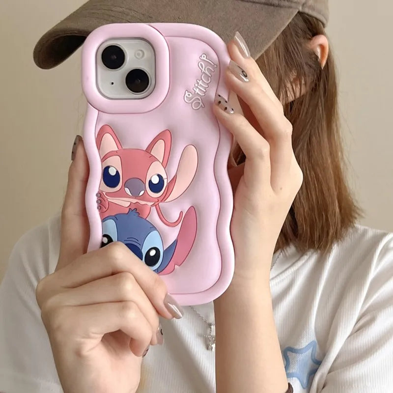 Cute 3D Stitch Silicone Soft Shockproof iPhone Case