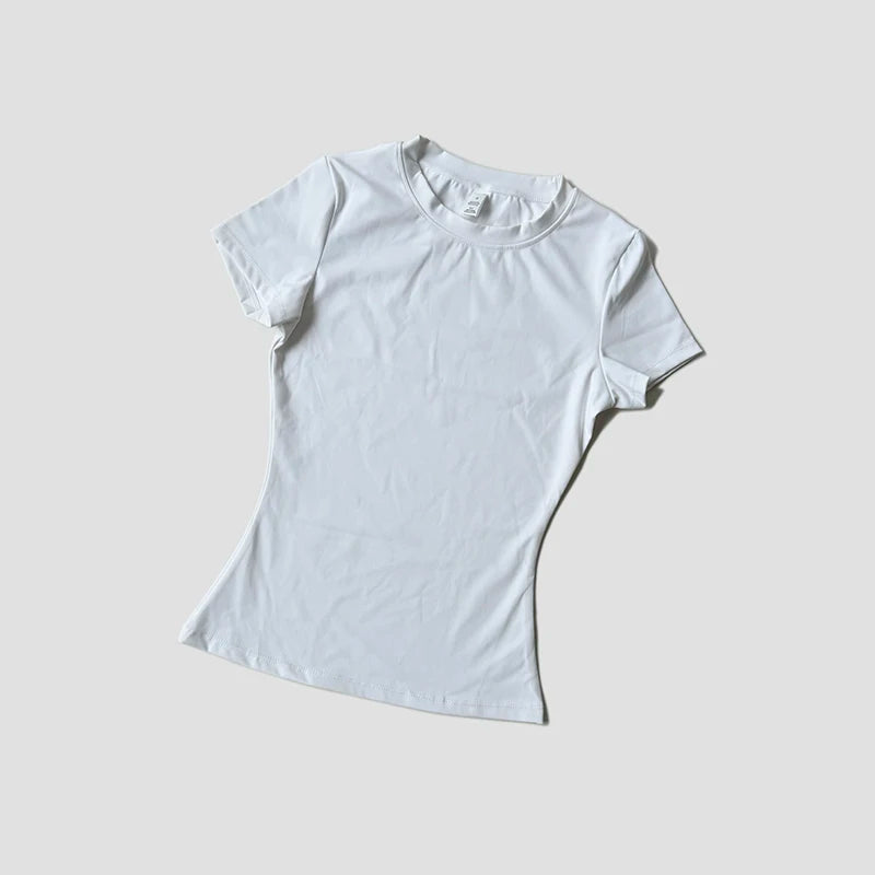 Women Seamless Yoga Top Short Sleeve Gym Running Shirt