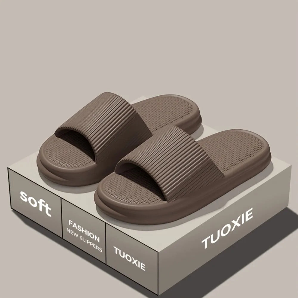 Minimalist EVA Slippers Anti Slip Soft Thick Sole Bathroom Slides for Men Women