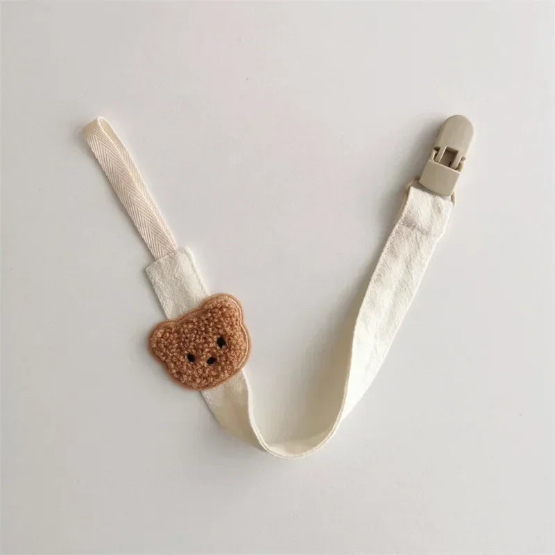 Bear Baby Pacifier Clip Chain Anti Drop Teether Strap