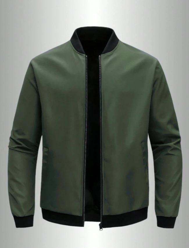 Men Baseball Collar Jacket Casual Lightweight Coat