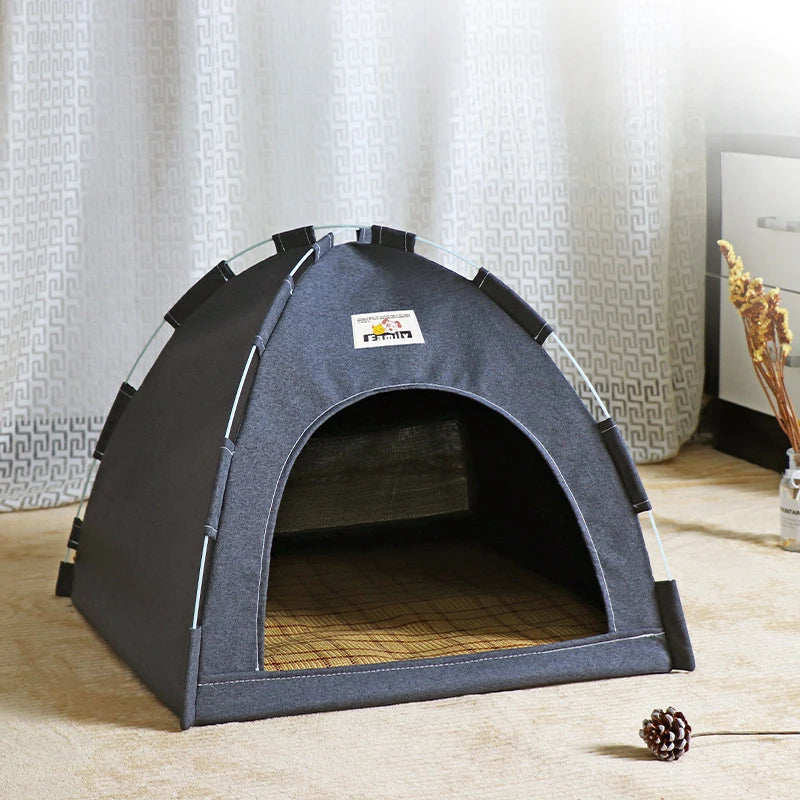 Foldable Cat House Pet Tent Four Seasons Portable Breathable Dog Cat Nest Bed