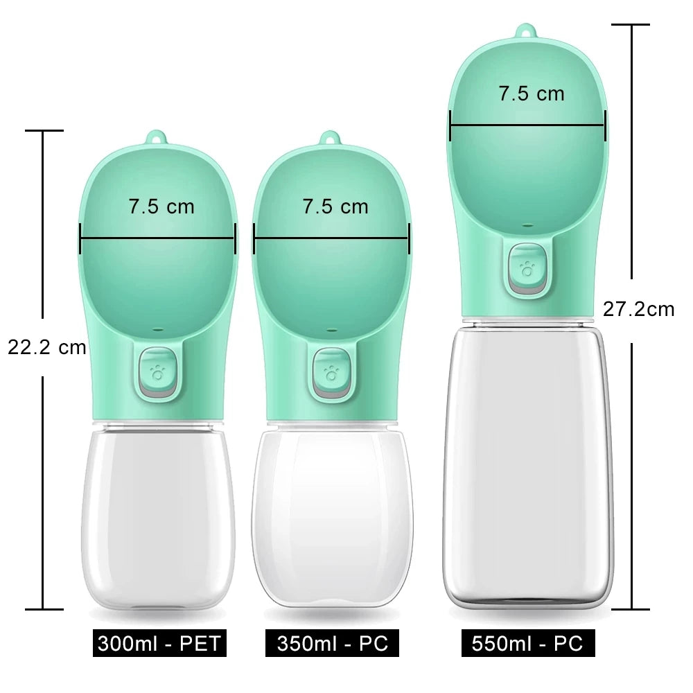 Leakproof Pet Water Bottle – Portable Dog Drinking Bottle with Foldable Bowl