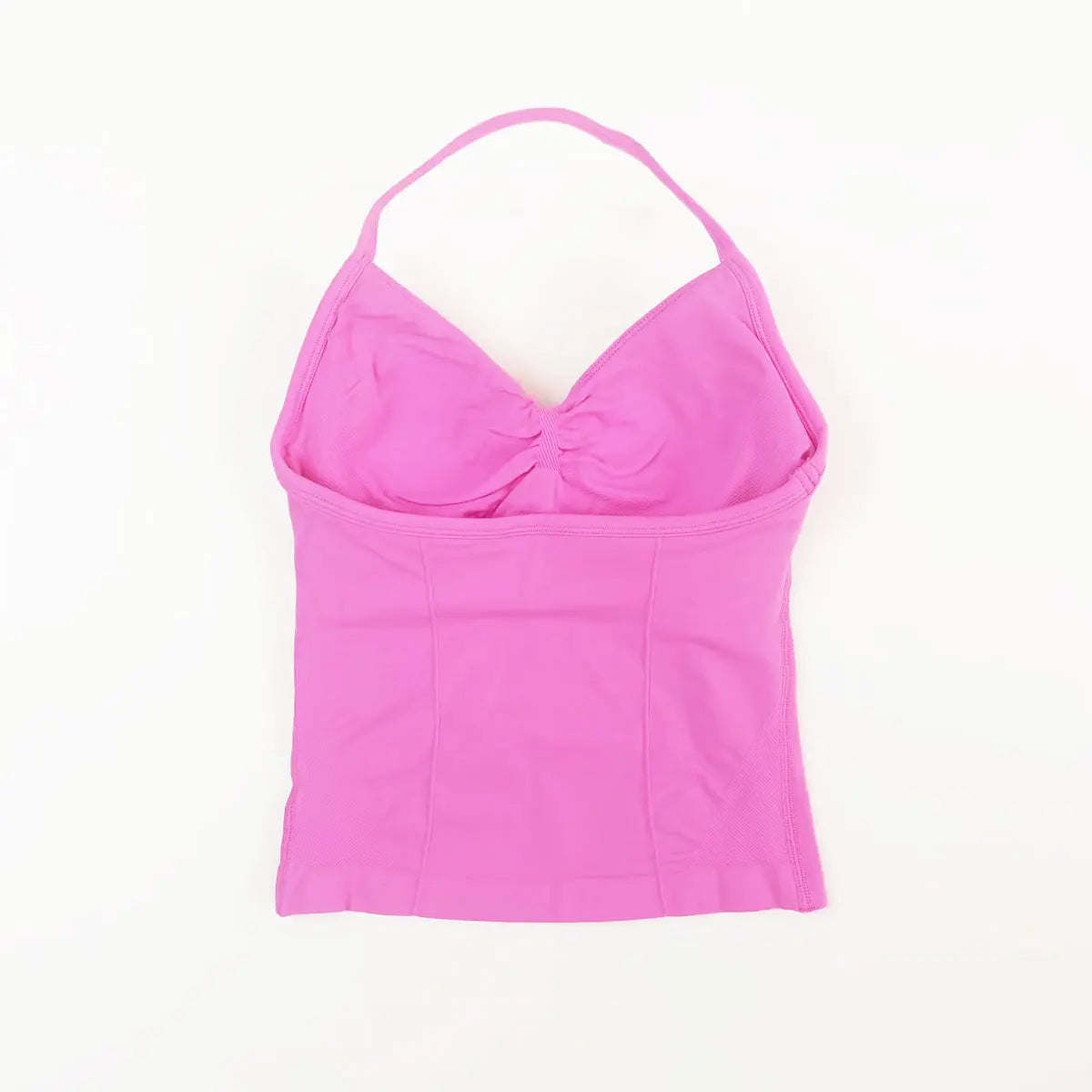 Longline Strappy Yoga Top Women Built In Bra Gym Fitness Halter Vest