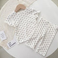 Baby Girls Floral Summer Pajama Set Short Sleeve Two Piece 1 to 8 Years