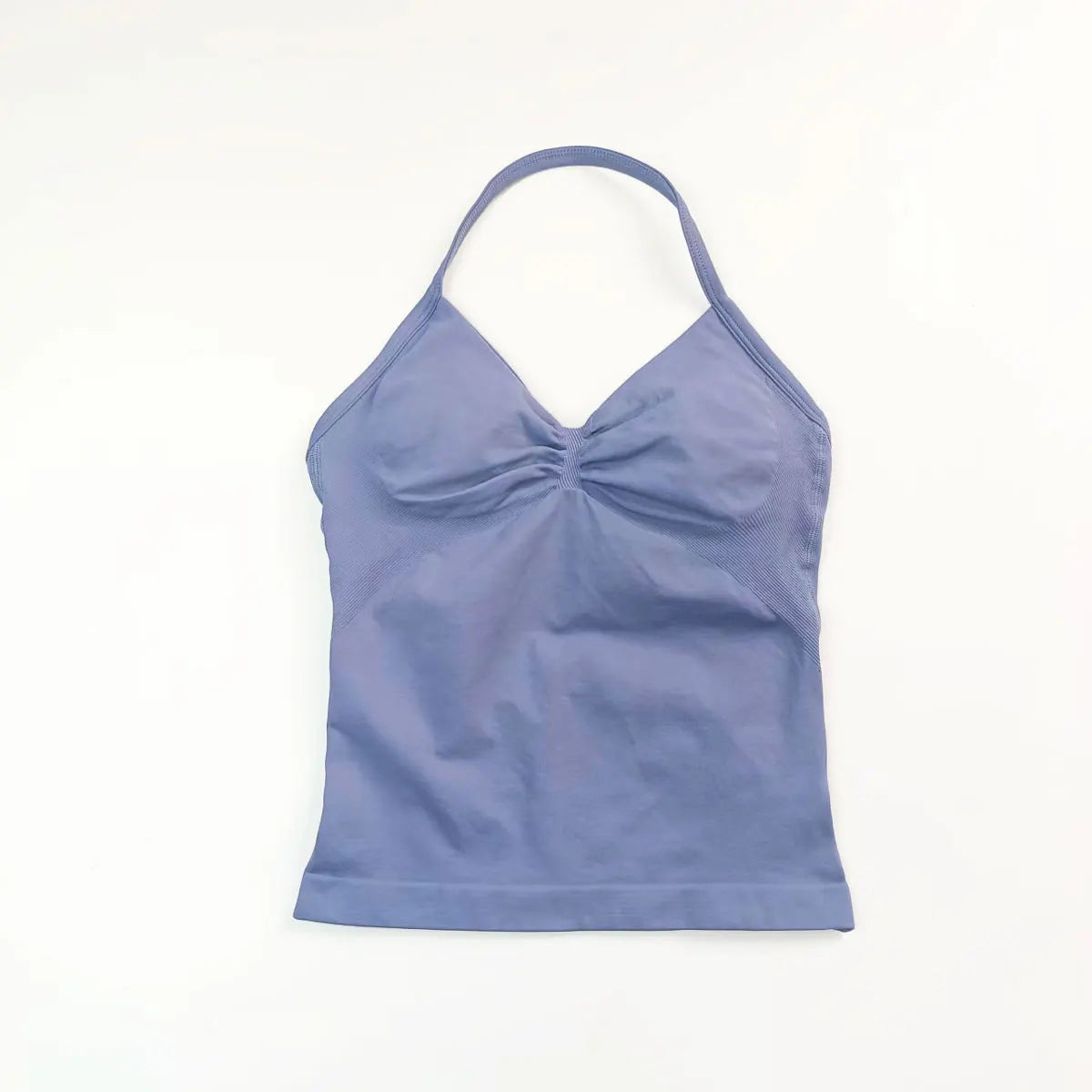 Longline Strappy Yoga Top Women Built In Bra Gym Fitness Halter Vest