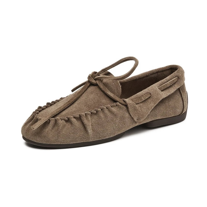 Women Leather Loafers Slip On