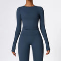 Women Long Sleeve Yoga Top Dry Fit Breathable Stretch Gym Workout Shirt