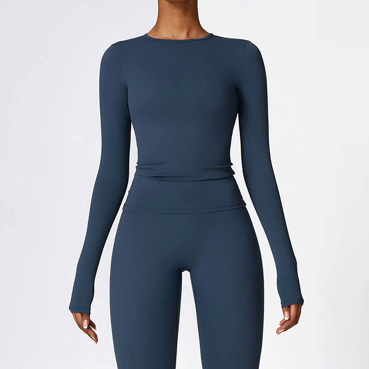 Women Long Sleeve Yoga Top Dry Fit Breathable Stretch Gym Workout Shirt