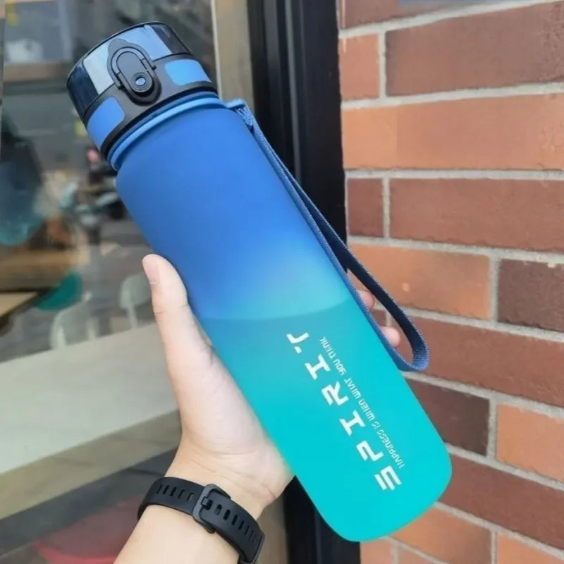 Motivational Water Bottle 500ml–1000ml – Leakproof Gradient Sports Bottle for Gym, Travel & Daily Hydration