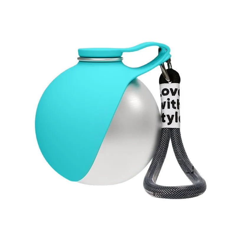 Portable Dog Water Bottle 300ml Folding Drinking Dispenser with Hook