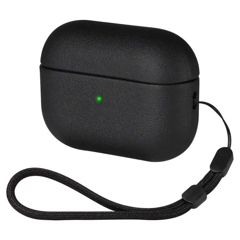AirPods Pro/Pro 2 Leather Case Slim Protective Cover for AirPods 3/4 Shockproof Sleeve
