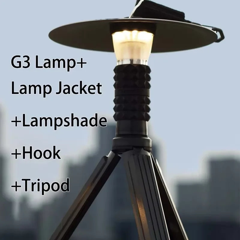 3000mAh LED Camping Light Long Battery Tent Hiking Lantern Flashlight