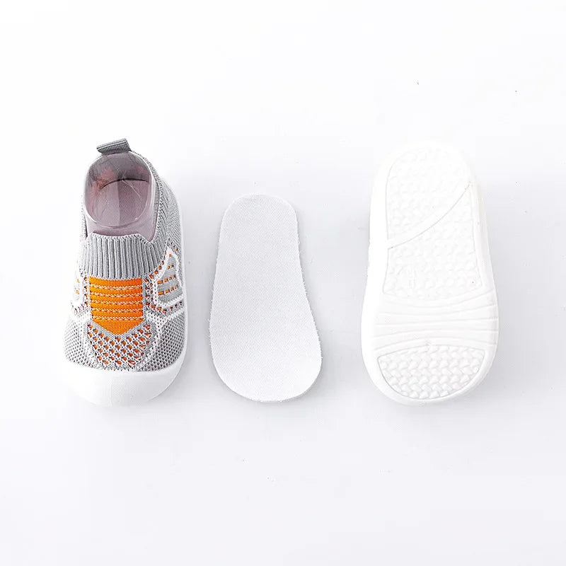 Baby Breathable Sock Shoes Anti Slip Rubber Sole Infant Slippers
