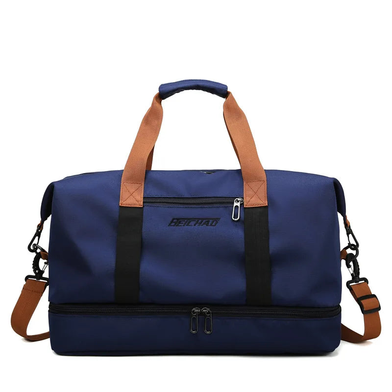 Travel Gym Bag Waterproof Duffle Large Capacity Fitness Bag With Shoe Compartment