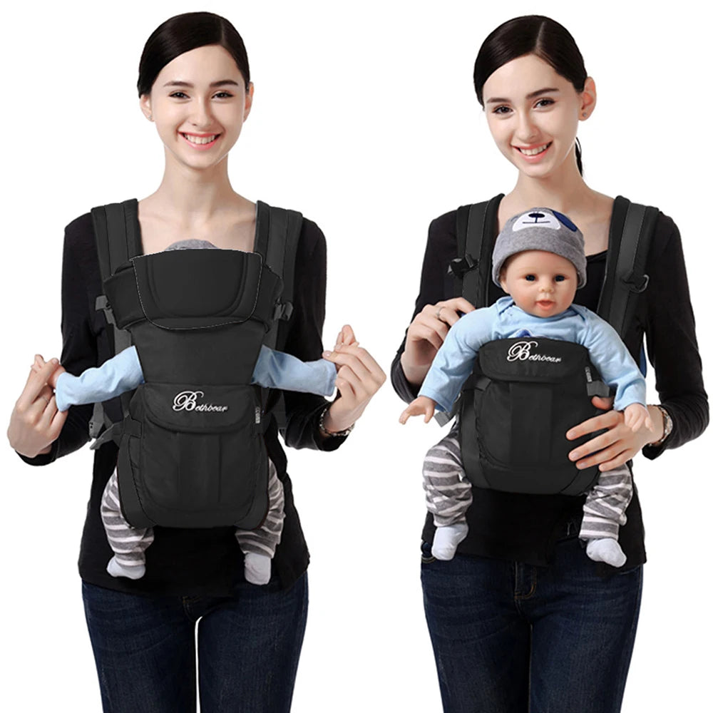 4 in 1 Ergonomic Baby Carrier Adjustable Sling for Newborn Toddler
