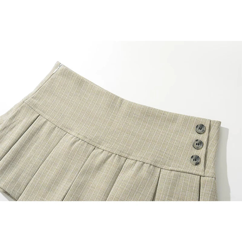 Women Y2K Low Waist Pleated Mini Skirt American Retro Summer Sexy Short Skirt