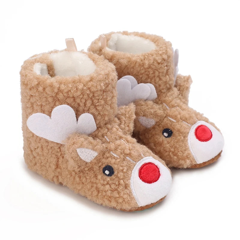 Baby Boys Girls Cute Cartoon Winter Booties Warm Non Slip First Walker Shoes